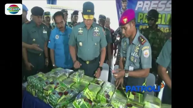 Penyelundupan sabu seberat 67,4 kg digagalkan petugas Patroli Komando Armada I Lanal Lhokseumawe Aceh, yang diduga dibawa dari Malaysia.