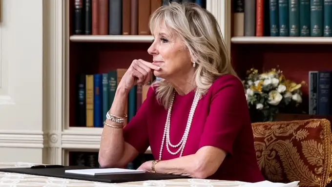 Penampilan Jill Biden mengenakan gaun rancangan Brandon Maxwell