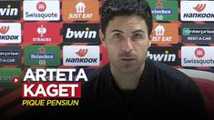 Berita video momen Pelatih Arsenal, Mikel Arteta, kaget mengetahui Gerard Pique pensiun, Jumat (4/11/2022) dinihari WIB.