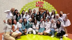 Dalam rangka peluncuran produk barunya, Nagita Slavina mengundang sejumlah teman artisnya untuk ikut merayakan acara spesial tersebut. Mereka yang datang pun tampil sporty mengenakan baju tenis launchingan terbaru dari Nagita Slavina. (Liputan6.com/IG/@tya_ariestya)