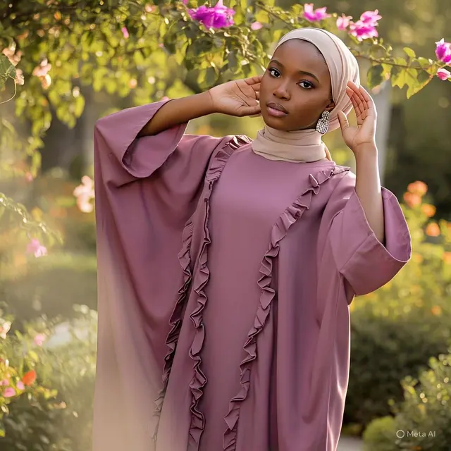 Inspirasi Busana Muslimah 1 Warna