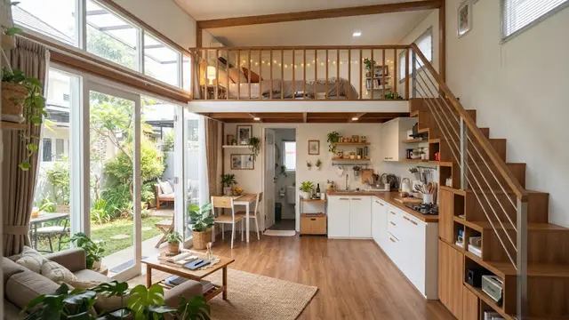 Rumah Compact dengan Mezzanine