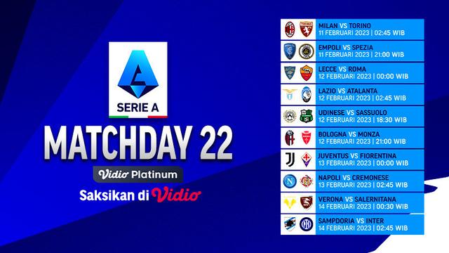 Nonton Live Streaming Serie A Pekan Ini di Vidio : AC Milan Vs Torino,  Napoli Vs Cremonese