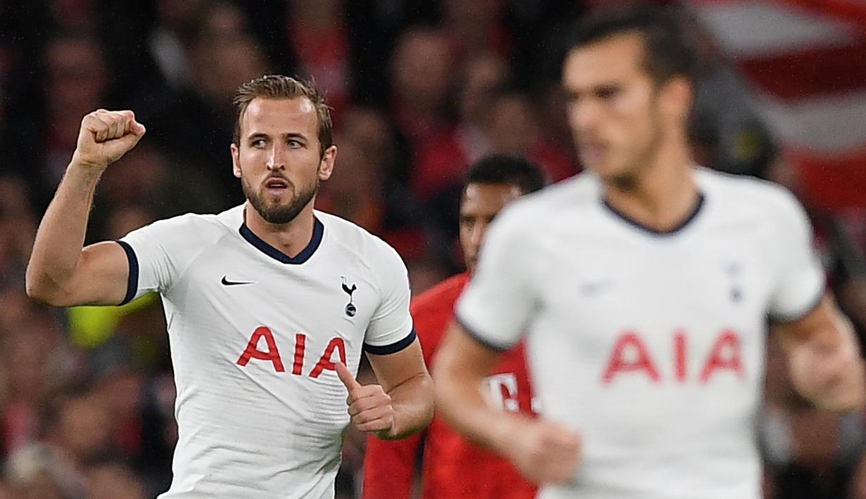5. Harry Kane (Tottenham / 13 Gol dari 17 laga Liga Champions) - Meski tergolong jarang bermain di Liga Champions namun dirinya terbilang sangat produktif di kompetisi tertinggi antar klub di Eropa tersebut. (AFP/Daniel Leal-Olivas)