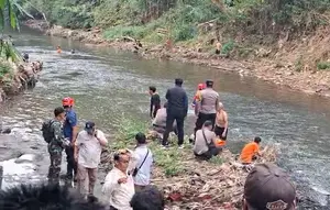 Tragis, Bocah 5 Tahun Tenggelam di Sungai Ciliwung Depok
