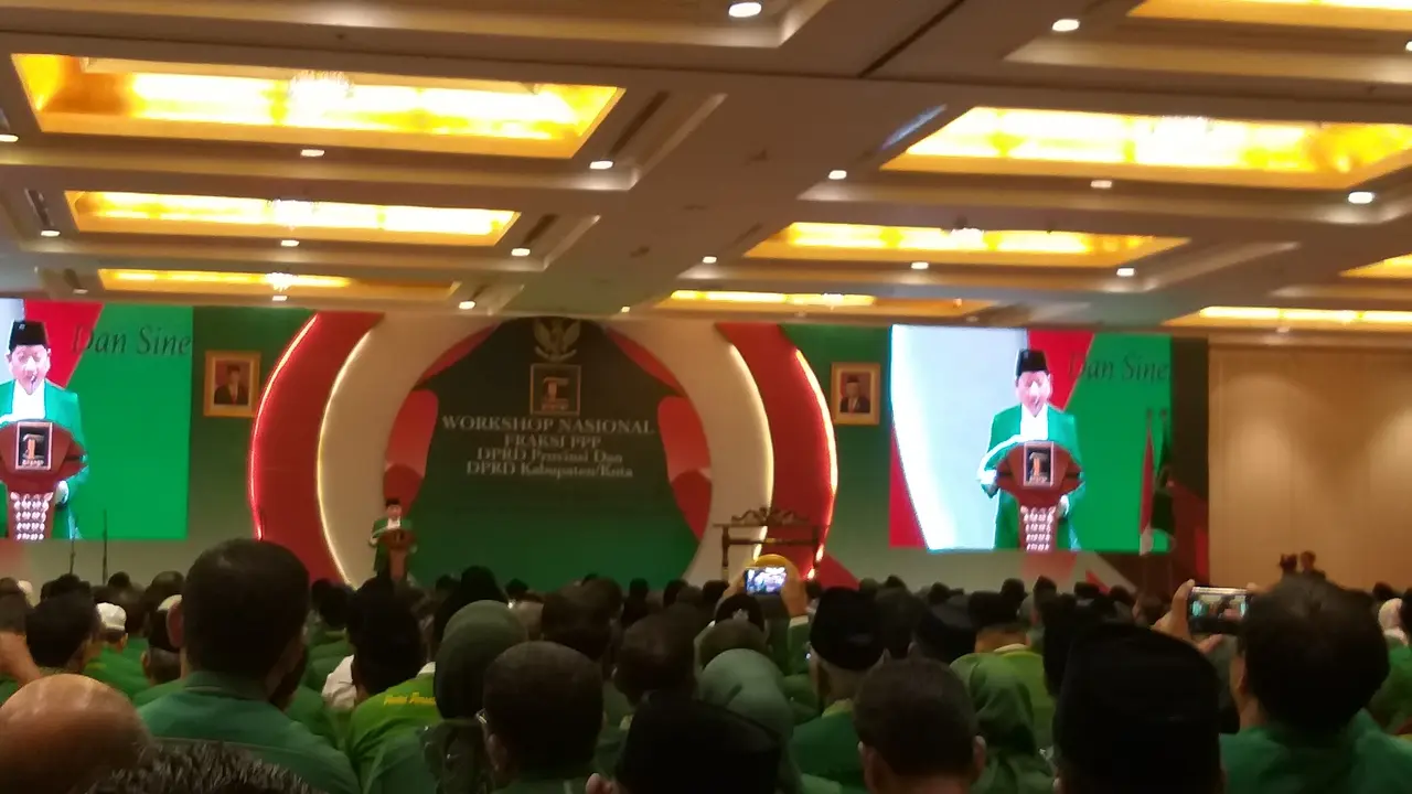 Workshop Nasional Fraksi Partai Persatuan Pembangunan (PPP) DPRD Provinsi dan DPRD Kabupaten/Kota, Jakarta, Sabtu (15/2/2020).