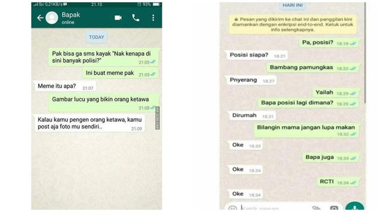 Chat Lucu Antara Bapak dan Anak Ini Bikin Kangen Orang Tua