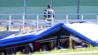 Kecelakaan bus di Kroasia. (AP)