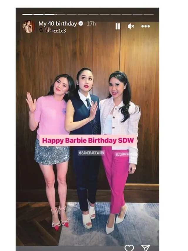 8 Momen Ulang Tahun Sandra Dewi ke-40, Dapat Hadiah Spesial dari Suami