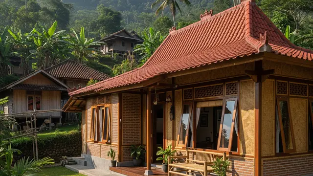 10 Tips Membangun Rumah Batako dan Bambu yang Kuat & Cantik/AI