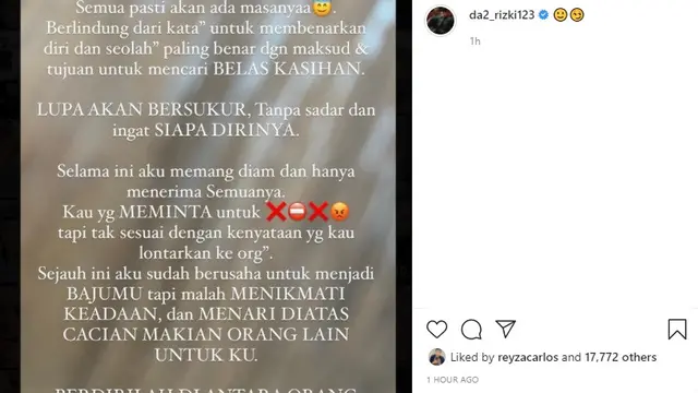 Rizki 2R (Foto: Instagram/@da2_rizki123)