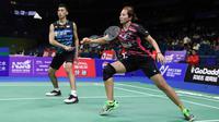 Ronald Alexander/Annisa Saufika mengamankan tiket ke babak kedua Kejuaraan Dunia 2018 setelah menaklukkan pasangan Prancis, Bastian Kersaudy/Lea Palermo, di Nanjing, China, Senin (30/7/2018). (PBSI)