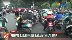 Para buruh mengancam mencabut dukungan kepada Anies-Sandi karena dianggap telah ingkar janji pada saat kampanye.