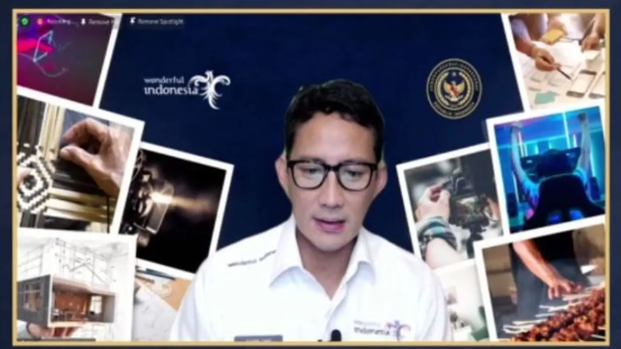 Sandiaga Uno di Weekly Press Briefing