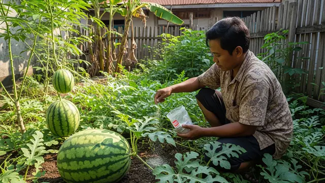 Cara Membuat Kebun Semangka Agar Buahnya Besar di Lahan Kecil, Panen Melimpah