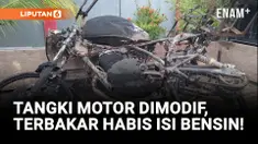 Tangki Motornya Dimodif, Motor Kepala Dusun Terbakar Habis!