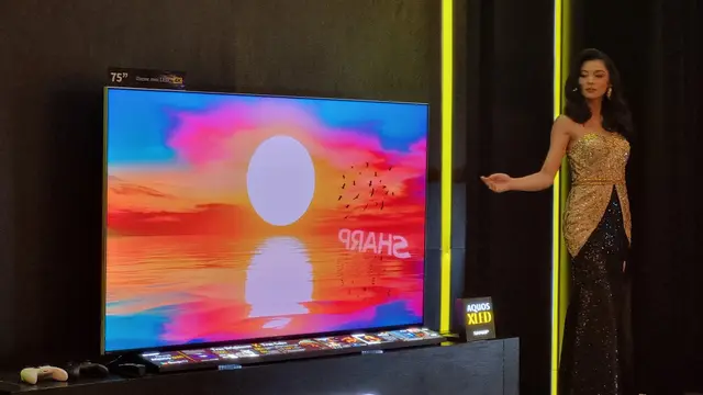 TV Sharp Aquos XLED (Liputan6.com/ Agustinus Mario Damar)