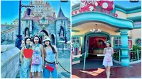 Femmy Permatasari berada di Disneyland Tokyo, Jepang bareng dua putrinya (Foto: instagram femmypermatasari)