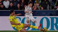 Pemain Real Madrid Fran Garcia pada pertandingan melawan Villarreal di ajang Liga Spanyol 2024/2025. (X/Real Madrid)