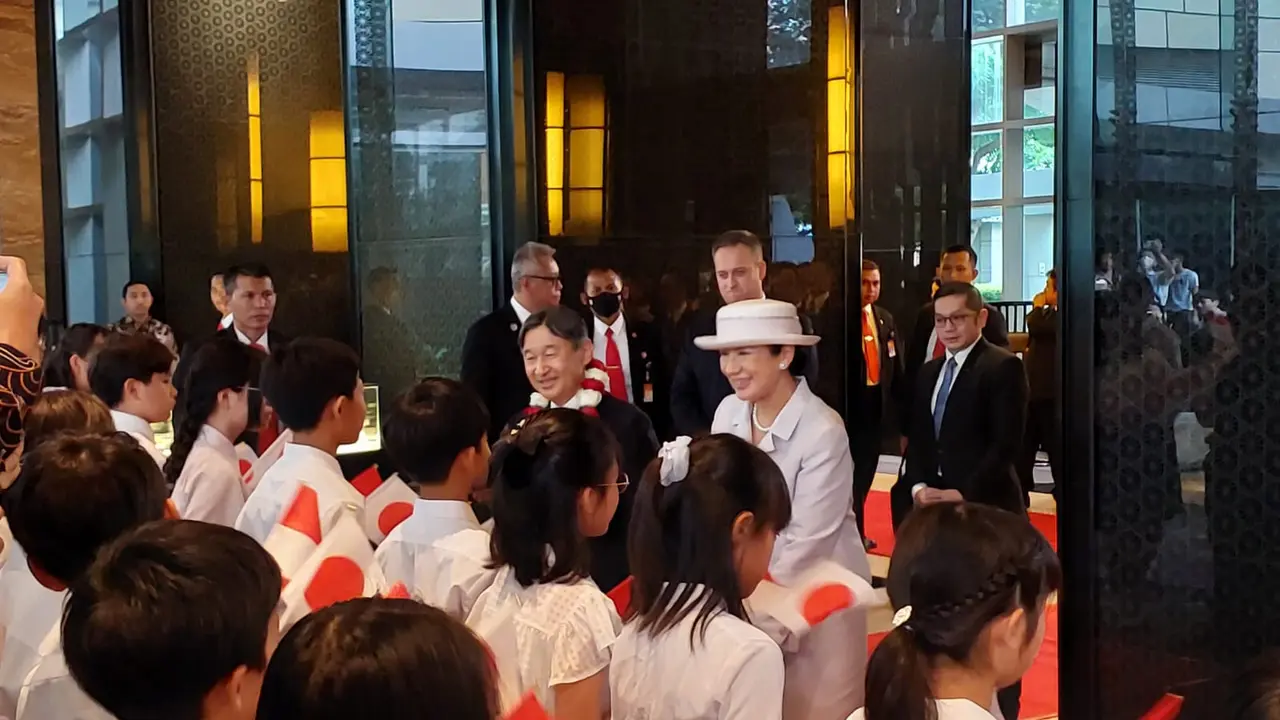 Kaisar Jepang Naruhito dan Permaisuri Masako tiba di Indonesia, Sabtu (17/6/2023).