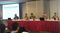 PT Indocement Tunggal Perkasa Tbk melakukan paparan publik di gedung Bursa Efek Indonesia (BEI), Jakarta, Jumat, (23/3/2018). (Dwi Aditya Putra/Merdeka.com)