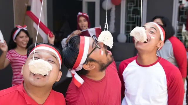 ilustrasi lomba makan kerupuk