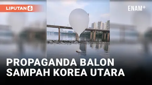 VIDEO: Ratusan Balon Sampah Korea Utara Mendarat di Korea Selatan