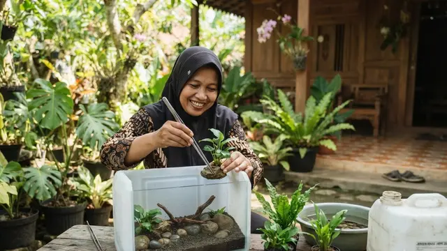 Cara Membuat Akuarium Outdoor dari Jeriken Bekas