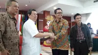 Wakil Ketua MPR Mahyudin melakukan sosialisasi 4 Pilar kebangsaan di Kampus Muhammadiyah Prof Dr Hamka (Uhamka). (Liputan6.com/Devira Prastiwi)