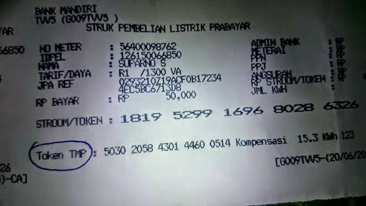 Jangan Buang Slip Pembelian Token Listrik Anda, Ini Manfaatnya