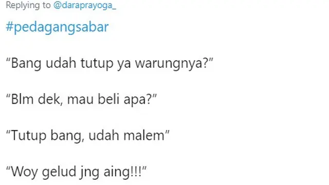 pedagang sabar