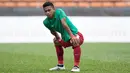 Pemain Timnas Indonesia, Osvaldo Haay, melakukan latihan jelang laga melawan Kamboja  di Stadion Shah Alam, Selangor, Kamis, (24/8/2017). Indonesia akan menjalani laga penentuan melawan Kamboja. (Bola.com/Vitalis Yogi Trisna)
