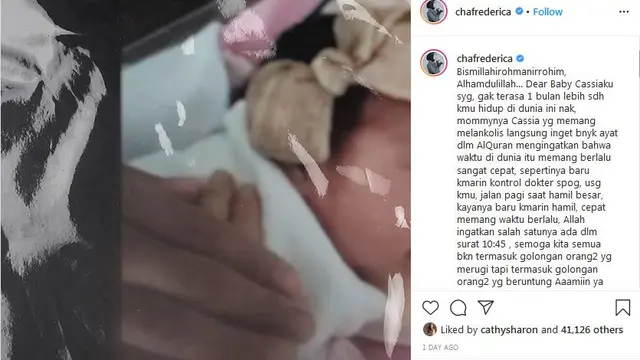 Pesan Chacha Frederica Buat anaknya