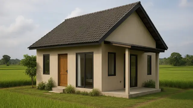 7 Desain Rumah Sederhana di Pinggir Sawah Tapi Terlihat Indah, Adem dan Estetik