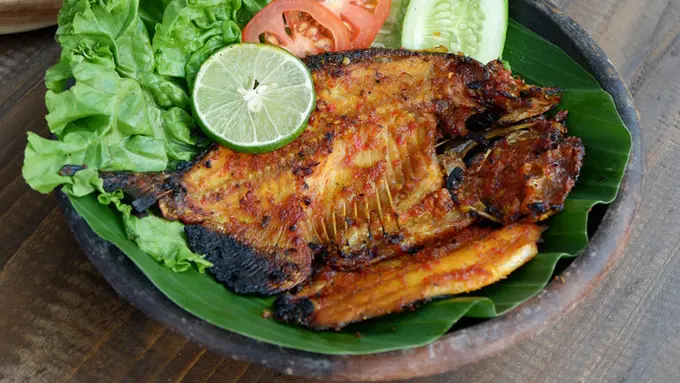 ikan laut bakar