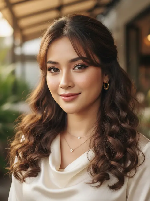 Model Rambut Wanita Panjang Keriting Gantung (Foto: Gemini AI)