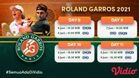 Live Streaming Grand Slam Roland Garros Pekan Ini di FOX Sports Eksklusif Melalui Vidio. (Sumber : dok. vidio.com)