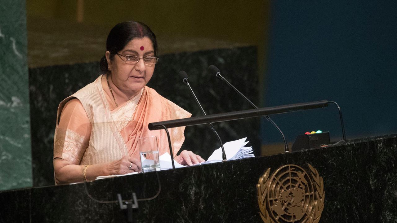 Menteri luar negeri India, Sushma Swaraj (AP/Mary Altaffer)