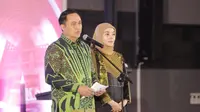 Pj Wali Kota Malang, Iwan Kurniawan dan istri dalam acara perkenalan bersama pejabat Pemkot dan Forkopimda pada Minggu (11/8/2024) malam&nbsp;