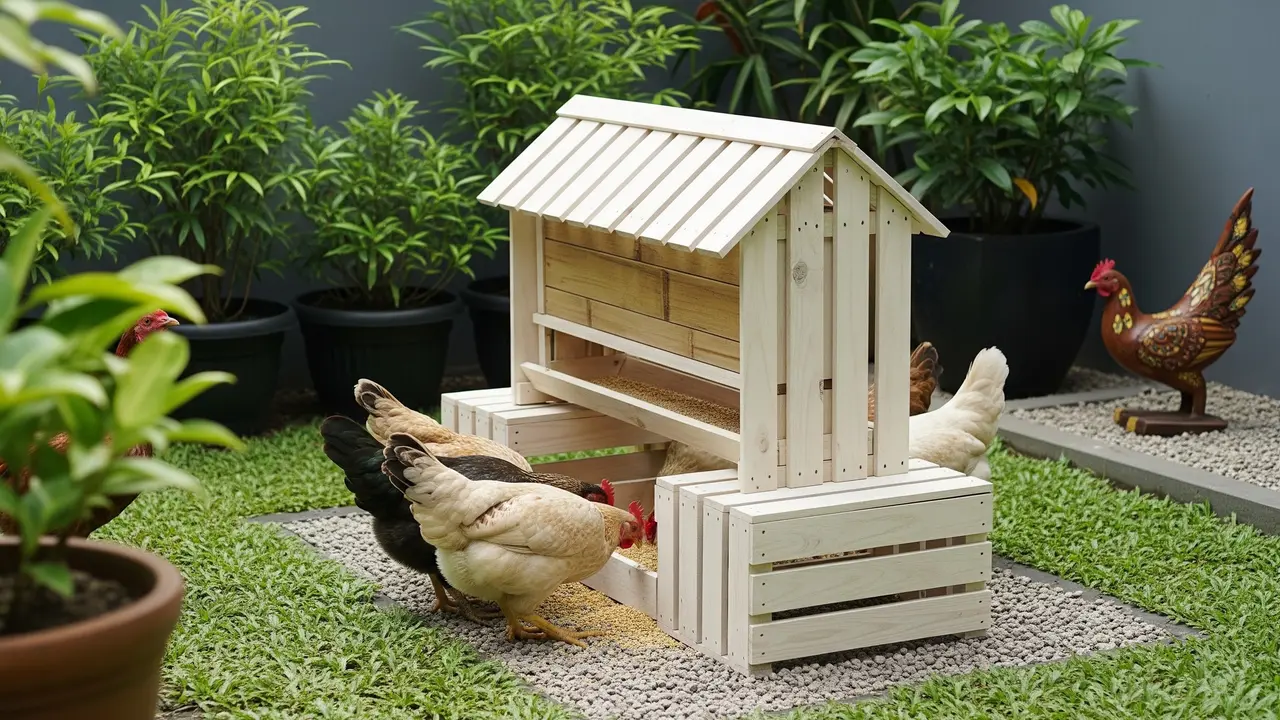 Cara Merakit Tempat Pakan Ayam Sistem Gravitasi Sederhana