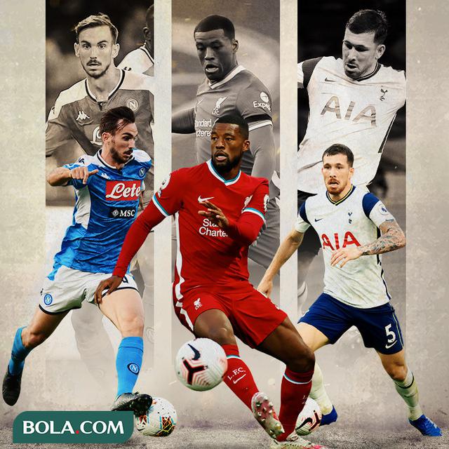 Ilustrasi - Fabian Ruiz, Georginio Wijnaldum, Pierre-Emile Hojbjerg