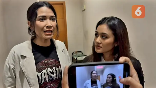 Dinda Kanyadewi dan Zulfa Maharani aktor pemeran Film Dasim (Liputan6.com/Fauzan)