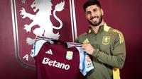 Marco Asensio saat diperkenalkan sebagai pemain Aston Villa. (X/Aston Villa)