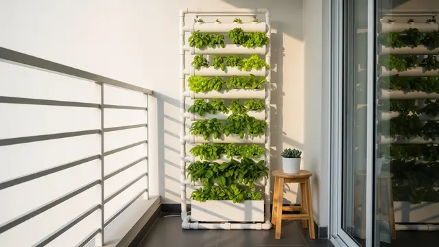 Hidroponik di Balkon Apartemen