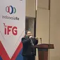 Wakil Ketua Komisi XI DPR RI Fathan Subchi saat menjadi keynote speaker dalam Forum Edukasi Keterbukaan Informasi Publik bagi pelaku industri jasa keuangan PT Reasuransi Indonesia Utama bekerjasama dengan Komisi Informasi Pusat, di Jakarta, Selasa (23/4/2024). (Ist).