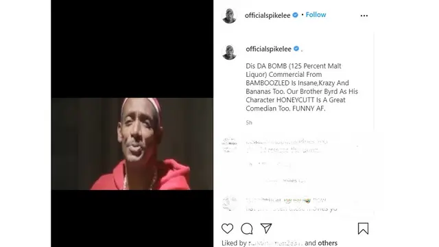 Unggahan sutradara Spike Lee tentang Thomas Jefferson Byrd (Instagram/ officialspikelee)