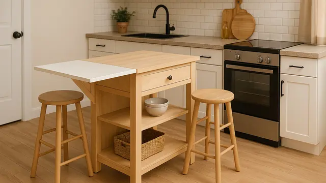 7 Model Kitchen Island di Dapur Kecil, Solusi Fungsional & Estetik