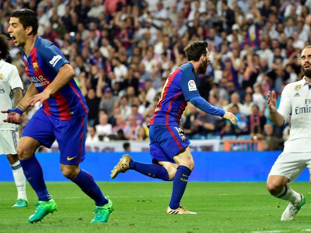 Messi Bikin Barcelona Menang Dramatis Di Markas Real Madrid Spanyol Bola Com