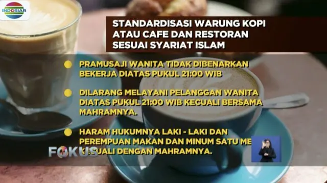 Jika Bukan Muhrim, Pria dan Wanita Ngopi Semeja Dilarang di Aceh