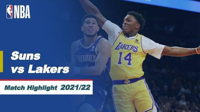Berita video highlights NBA, pertandingan antara Phoenix Suns melawan LA Lakers dalam lanjutan pertandingan NBA 2021/2022, Rabu (6/4/2022).